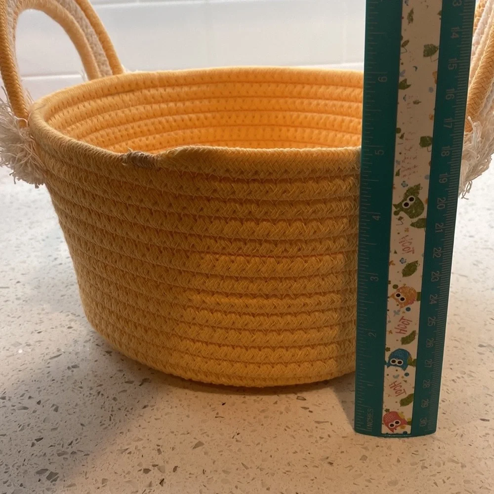 NWT Orange Rainbow Easter/Storage Rope Basket